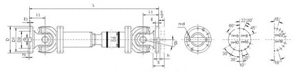 SWP_E type long universal coupling with telescopic flange